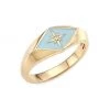 Sydney Evan 14K Yellow Gold, Diamond & Enamel Evil Eye Starburst Signet Ring -Sydney Evan Online Shop unnamed file 10