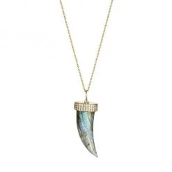 Sydney Evan 14K Yellow Gold, Labradorite & Diamond Pendant Necklace