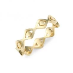 Sydney Evan 14K Yellow Gold Evil Eye Eternity Ring