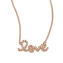 Sydney Evan Love Diamond & 14K Rose Gold Necklace