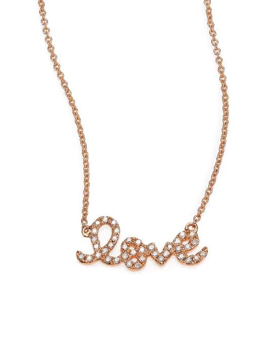 Sydney Evan Love Diamond & 14K Rose Gold Necklace 3 Sydney Evan Love Diamond & 14K Rose Gold Necklace
