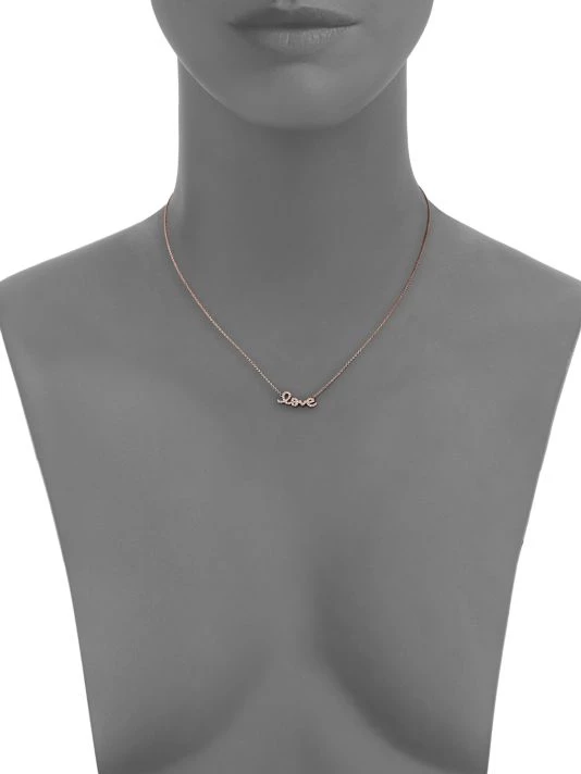 Sydney Evan Love Diamond & 14K Rose Gold Necklace 4 Sydney Evan Love Diamond & 14K Rose Gold Necklace - Image 2