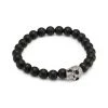 Sydney Evan Skull 14K White Gold & Diamond Pavé Bead Bracelet For Men