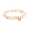 Sydney Evan Large 14K Yellow Gold, Moonstone & Diamond Protection Charm Beaded Bracelet