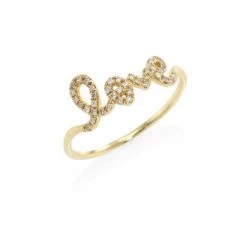 Sydney Evan Love Diamond & 14K Yellow Gold Ring