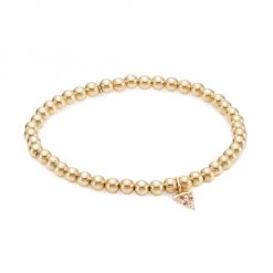 Sydney Evan 14K Yellow Gold, Diamond & Ruby Pizza Charm Bracelet