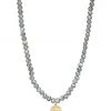 Sydney Evan 14K Yellow Gold, Labradorite & Diamond Evil Eye Charm Beaded Necklace