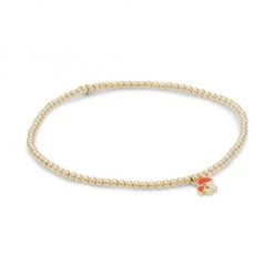 Sydney Evan 14K Yellow Gold & Enamel Mushroom Charm Bracelet