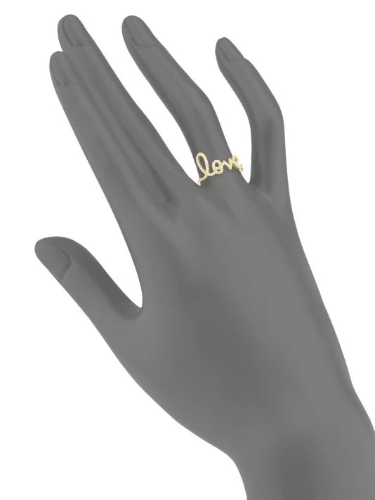 Sydney Evan 14K Yellow Gold & Diamond Large Love Ring 4 Sydney Evan 14K Yellow Gold & Diamond Large Love Ring - Image 2