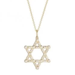 Sydney Evan 14K Yellow Gold & Diamond Star Of David Pendant Necklace