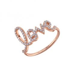 Sydney Evan 14K Rose Gold & Diamond Large Love Ring