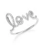 Sydney Evan 14K White Gold & Diamond Large Love Ring