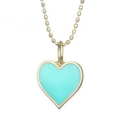 Sydney Evan 14K Gold Beaded Heart Pendant Necklace