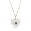 Sydney Evan 14K Yellow Gold, Sapphire & Enamel Heart Pendant Necklace -Sydney Evan Online Shop unnamed file 109