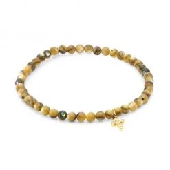 Sydney Evan Love 18 14K Yellow Gold, Diamond & Abalone Bead Bracelet For Men
