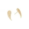 Sydney Evan 14K Yellow Gold & Diamond Small Wing Stud Earrings
