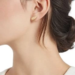 Sydney Evan 14K Yellow Gold & Diamond Small Wing Stud Earrings -Sydney Evan Online Shop unnamed file 112