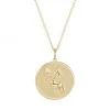 Sydney Evan 14K Yellow Gold & Diamond Large Sagittarius Medallion Pendant Necklace