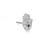 Sydney Evan Single Diamond, Sapphire & 14K White Gold Hamsa Stud Earring