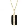 Sydney Evan Diamond, Black Enamel & 14K Yellow Dog Tag Pendant Necklace -Sydney Evan Online Shop unnamed file 1153