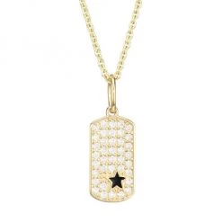 Sydney Evan 14K Yellow Gold, Diamond & Star Enamel Pendant Necklace