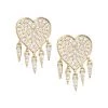 Sydney Evan 14K Yellow Gold & Pavé Diamond Fringe Heart Earrings
