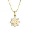Sydney Evan 14K Yellow Gold & Diamond Happy Face Sun Charm Necklace
