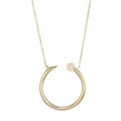 Sydney Evan 14K Yellow Gold & Diamond Nail Head Necklace