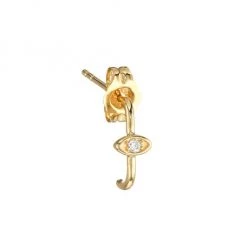 Sydney Evan 14K Yellow Gold & Diamond Marquis Eye Wire Single Earring