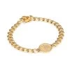 Sydney Evan 14K Yellow Gold & Diamond Mary Jane Charm Flat Link Bracelet