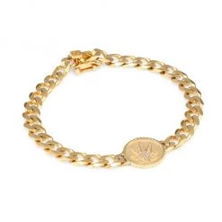 Sydney Evan 14K Yellow Gold & Diamond Mary Jane Charm Flat Link Bracelet