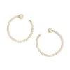 Sydney Evan 14K Yellow Gold & Pavé Nail Hoop Earrings
