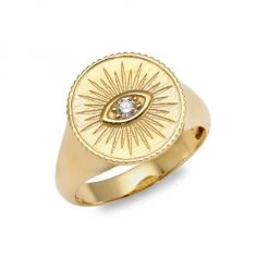 Sydney Evan 14K Yellow Gold & Diamond Marquis Eye Ring
