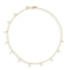 Sydney Evan 14K Yellow Gold & Diamond Small Fringe Anklet