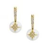 Sydney Evan 14K Yellow Gold, 8MM Pearl & Diamond Starburst Drop Earrings -Sydney Evan Online Shop unnamed file 1236