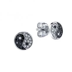 Sydney Evan Yin-Yang Black & White Diamond Single Stud Earring -Sydney Evan Online Shop unnamed file 1240
