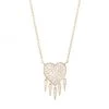 Sydney Evan 14K Yellow Gold & Pavé Diamond Fringe Heart Necklace