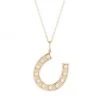 Sydney Evan 14K Yellow Gold & Diamond Horseshoe Pendant Necklace