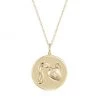 Sydney Evan 14K Yellow Gold & Diamond Large Aquarius Medallion Pendant Necklace