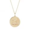 Sydney Evan 14K Yellow Gold & Diamond Large Gemini Medallion Pendant Necklace