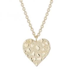 Sydney Evan 14K Yellow Gold Nugget Heart Pendant Necklace
