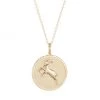 Sydney Evan 14K Yellow Gold & Diamond Large Capricorn Medallion Pendant Necklace