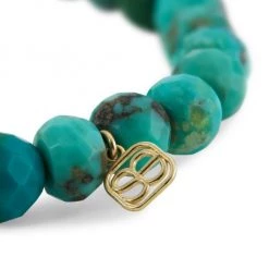 Sydney Evan 14K Yellow Gold, Turquoise & Enamel Happy-Face Charm Bracelet -Sydney Evan Online Shop unnamed file 166