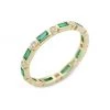 Sydney Evan 14K Yellow Gold, Emerald, & Diamond Eternity Ring