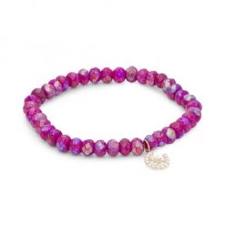 Sydney Evan Starburst Horseshoe Moonstone Bracelet