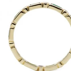 Sydney Evan 14K Yellow Gold, Emerald, & Diamond Eternity Ring -Sydney Evan Online Shop unnamed file 170