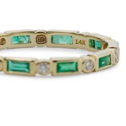 Sydney Evan 14K Yellow Gold, Emerald, & Diamond Eternity Ring -Sydney Evan Online Shop unnamed file 171