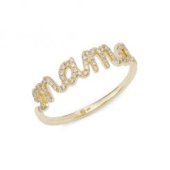 Sydney Evan 14K Yellow Gold & Diamond 'Mama' Ring