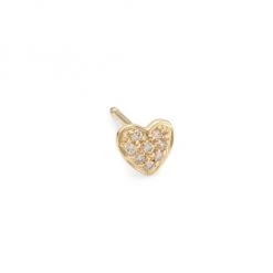 Sydney Evan 14K Gold Tiny Heart Stud