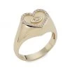 Sydney Evan 14K Gold & Diamond Heart Signet Ring